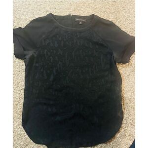 Banana Republic Women's Black‎ Leopard Animal Print Size Small Top Blouse
